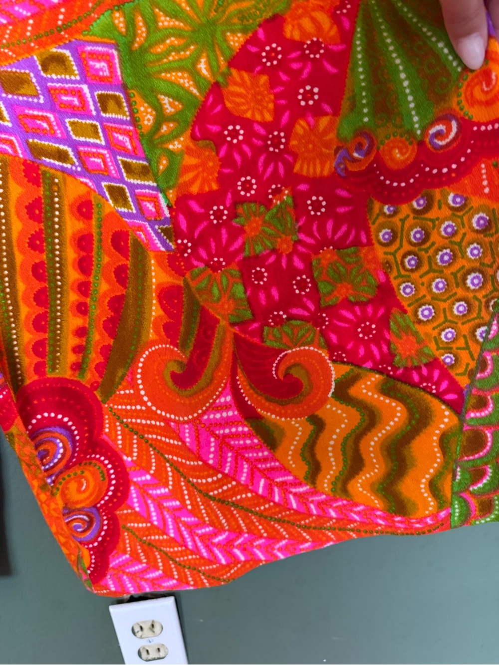 Vintage 1970s Psychedelic Print Wide Leg Jumpsuit - Picture 9 of 15